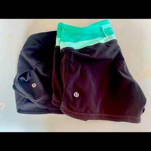 Lululemon running shorts 2 pairs
